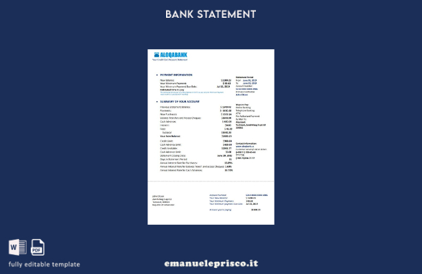 stile verificato modello word di prova dell'indirizzo di Aloqabank dell'Uzbekist